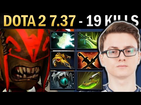 Bloodseeker Gameplay Miracle with Butterfly and 19 Kills - Dota 2 7.38
