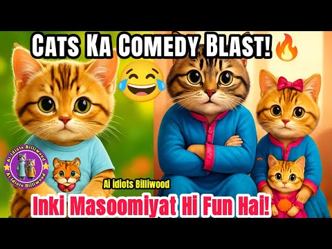 Cute Cats Comedy! 🤣 | Inki Masoomiyat Aapko Hasane Par Majboor Kar Degi 😹🔥 | ai idiots billiwood 