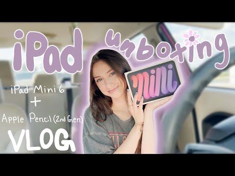 MY FIRST IPAD AND APPLE PENCIL // unboxing my ipad mini 6 + apple pencil (2nd gen) | VLOG