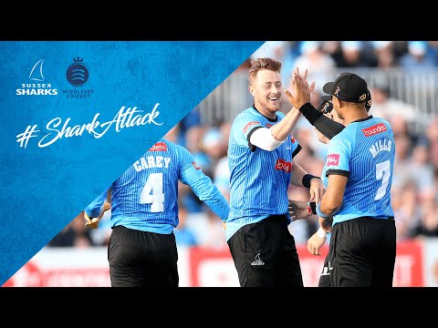 Sussex Sharks vs Middlesex | Ollie Robinson takes career best figures of 4-15 as Sharks win again