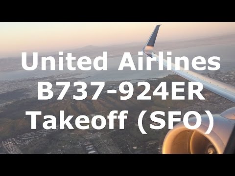 Breathtaking United Airlines Boeing 737-924(ER) [N68817] Takeoff from San Francisco (SFO) Video