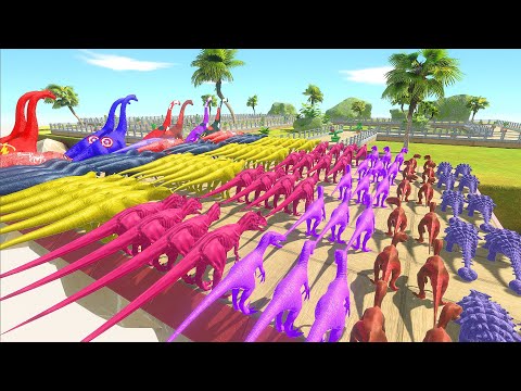 Color Strongest Animal vs Plant Challenge - Animal Revolt Battle Simulator