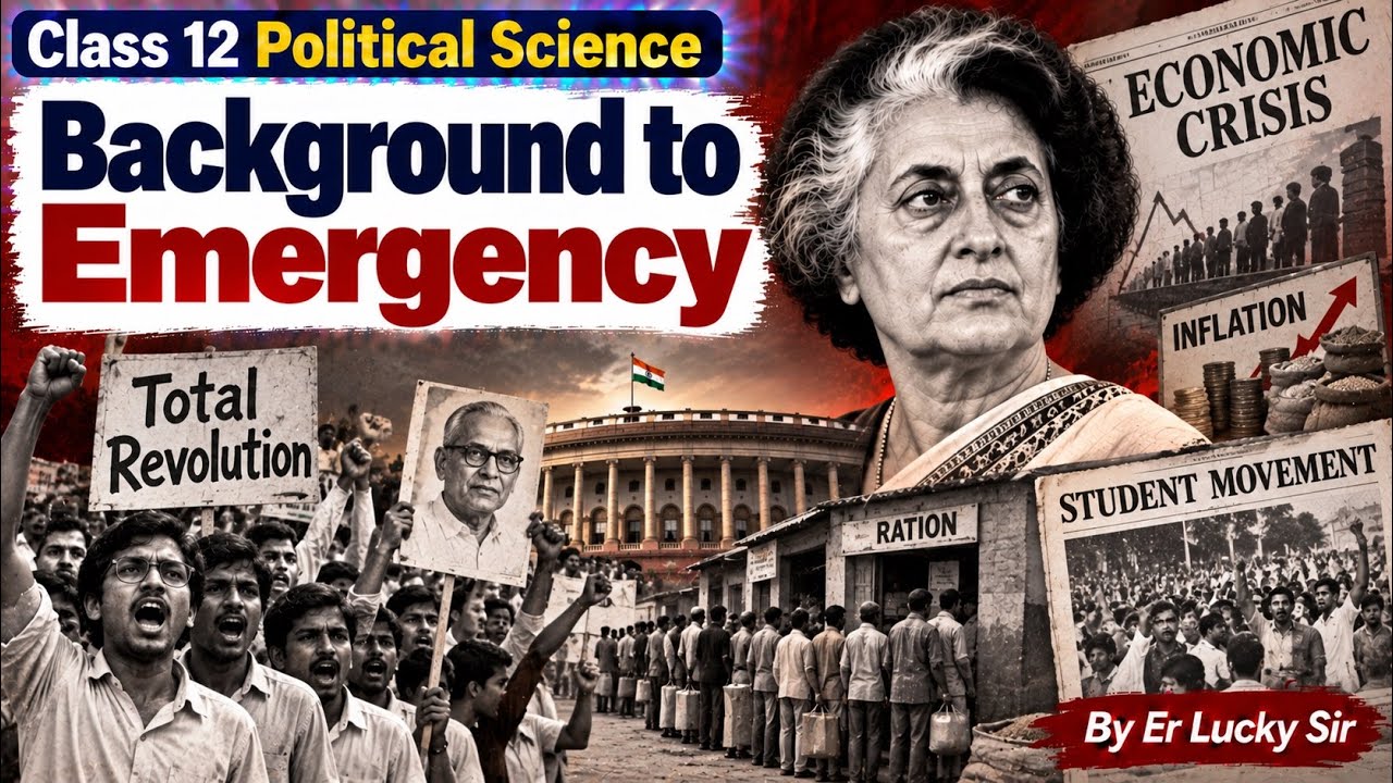Background to Emergency  | Crisis of Democratic Order   - Class 12 Political Science