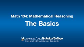 Mathematical Reasoning (Math 134) - Part I: The Basics