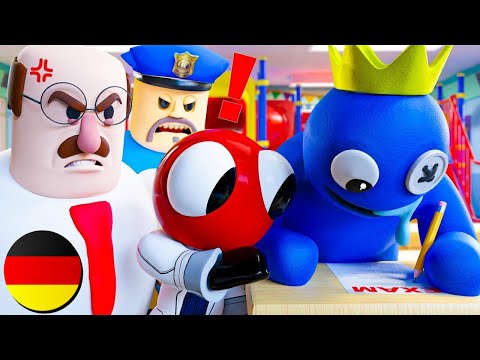 BLAU Vs BARRY in der SCHULE! - Rainbow Friends Animation