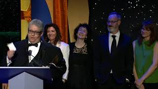 Bob Odenkirk presents the 2018 Writers Guild Award for Comedy Series to the writers of Veep video