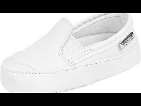 SAPATINHO DE BEBÊ LUGUI MENINO ESTILO TÊNIS IATE BRANCO