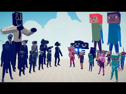 SPEAKERMAN TEAM vs MINECRAFT TEAM - Totally Accurate Battle Simulator