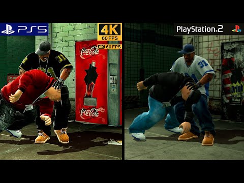 DEF JAM REMASTERED, PS5 4k 60FPS (Prototype) VS PS2 720P 30FPS