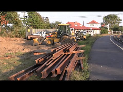Unused and buried railroad siding restoration update - Buzzards Bay - 9/21/2023