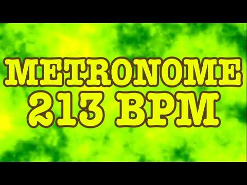 213 BPM Metronome - 10 Minute Metronome - 213BPM Click Track - 10 Minute Timer - Metrónomo 213 BPM