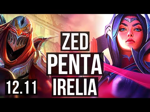ZED vs IRELIA (MID) | Penta, 17/4/14, Legendary, 300+ games | KR Master | 12.11
