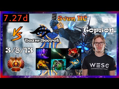 Topson sven mid vs team secret | Full Gameplay 7.27d | Dota 2 Pro Replays