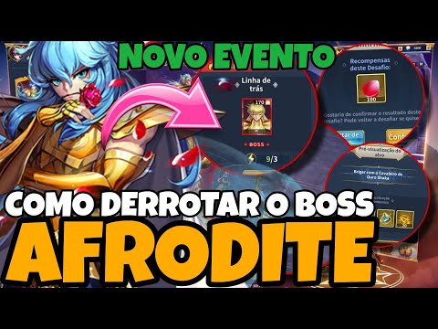 💎DICAS PARA O BOSS AFRODITE! NO NOVO EVENTO - SAINT SEIYA LEGENDS OF JUSTICE/LENDAS DA JUSTIÇA