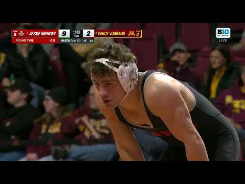 141 lbs: Ohio State's Jesse Mendez vs. Minnesota's Vance Vombaur | Ohio State Wrestling