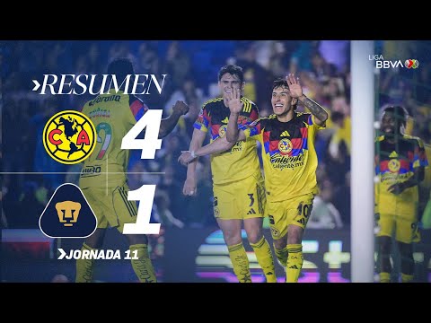 AMÉRICA 4-1 PUMAS J11 AP25 | Remontada y GOLEADA en el Clásico Capitalino