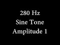 280 Hz Sine Tone Amplitude 1