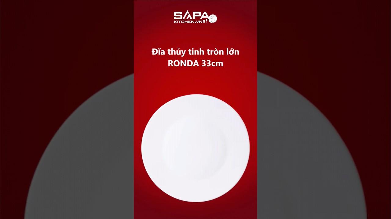 Đĩa thủy tinh tròn lớn Ronda 33 cm