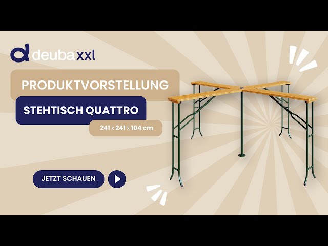Video Teaser für CASARIA® Stehtisch Quattro 241x241x104cm