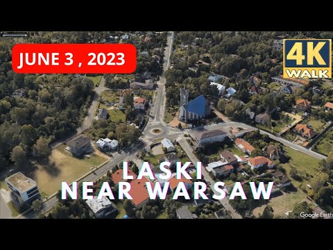 LASKI AND KLAUDYN AREA NEAR WARSAW // WARSAW POLAND WALKING TOUR 4K