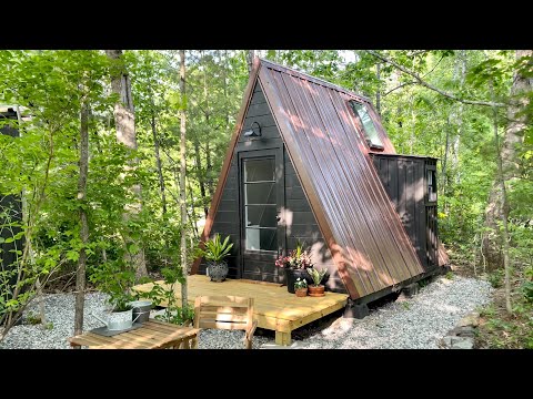We Built an A-Frame Cabin: START to FINISH