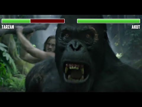 Tarzan vs. Akut WITH HEALTHBARS | HD | The Legend of Tarzan