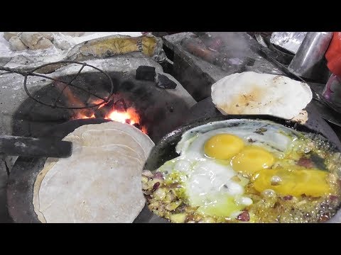 Potato Egg Bhujia ( Scramble ) With Roti (Bread) | Friends are Enjoying The Food Video