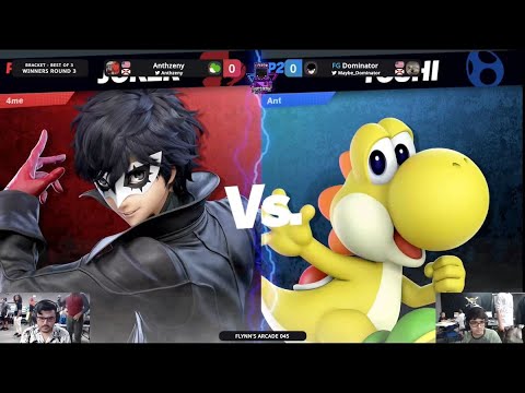 Flynn's Arcade 045 Winners Round 3 - Anthyzeny (Yoshi) Vs. Dominator (Joker) SSBU ULTIMATE
