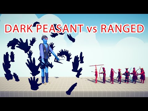 DARK PEASANT vs RANGED Team - Totally Accurate Battle Simulator TABS