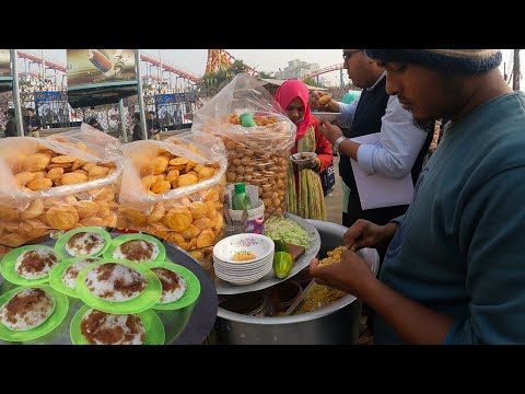 Bangladeshi Famous Street food of Dhaka | Bhel Puri, Fuchka, Chitoi Pitha, Bhapa Pitha | Bd Food