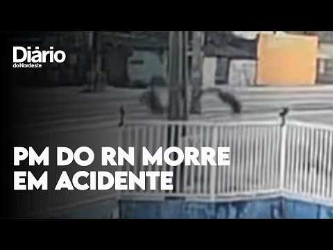 PM do RN morre em acidente de motocicleta em Fortaleza; veja vídeo