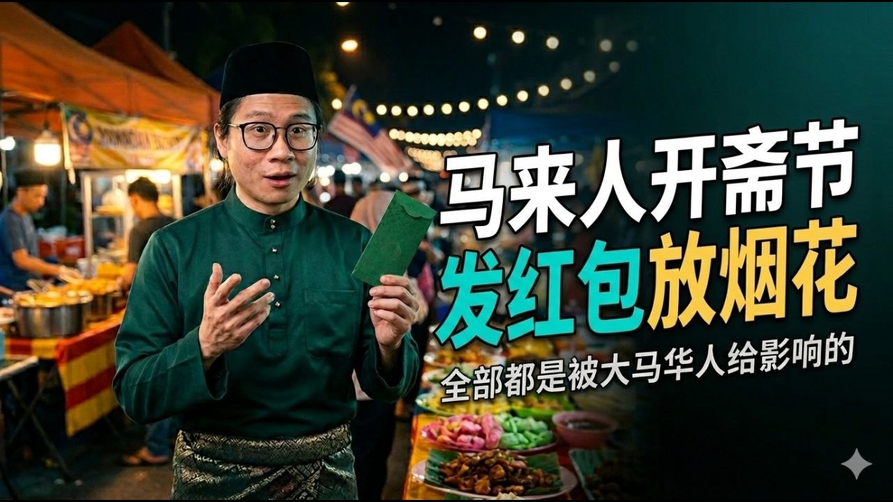 中国小伙到马来西亚最大的斋戒市集但竟然没人敢吃｜马来人的开斋节竟然融入华人的文化｜除了烟花放整晚｜还有全球独有的青包文化