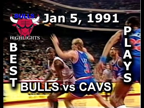 Jan 5, 1991 Bulls vs Cavs highlights