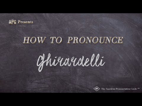 YouTube video about: How do you say ghirardelli?