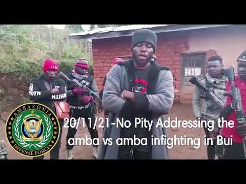 ambazonia terrorist Mbashie Clement aka No Pity Addressing the amba vs amba infighting in Bui.