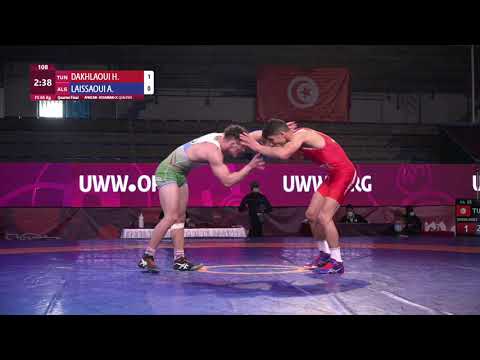 1/4 FS - 65 kg: H. DAKHLAOUI (TUN) v. A. LAISSAOUI (ALG)