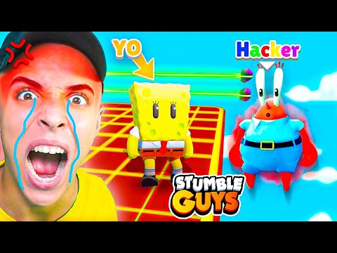 ENCONTRÉ un HACKER con SKIN SECRETA de BOB ESPONJA... 😰 STUMBLE GUYS