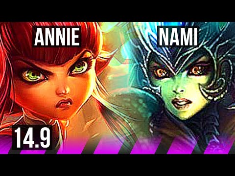 ANNIE & Twitch vs NAMI & Xayah (SUP) | 3/0/10, 1700+ games | NA Master | 14.9