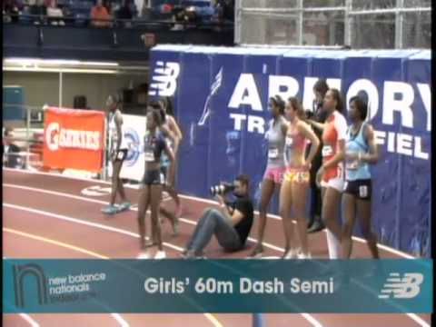 Girls 60m Semi Heat 3 - New Balance Indoor Nationals 2011