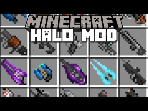 Minecraft HALO MOD / SURVIVAL AND BUILD WEAPONS!! Minecraft