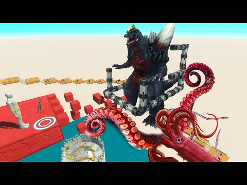I DROPPED MECHAGODZILLA TO AQUATIC PREDATORS - Animal Revolt Battle Simulator