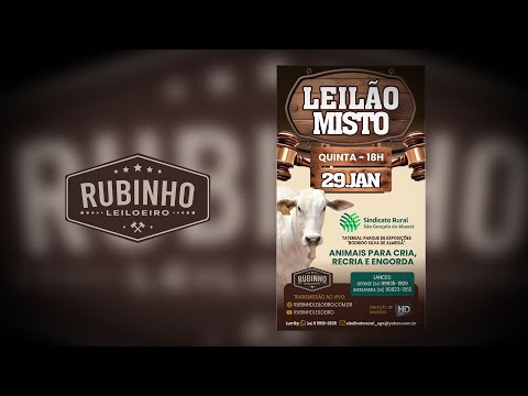 LEILÃO MISTO - SINDICATO RURAL DE SÃO GONÇALO DO ABAETÉ