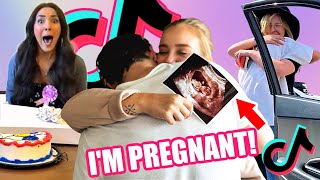 BEST TIK TOK TELLING MY MOM I'M PREGNANT REACTIONS! Pregnancy Announcement TikTok Pregnant Meme