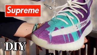 Custom SUPREME Color Changing YEEZYS!!  | DIY | [ MUST SEE ]