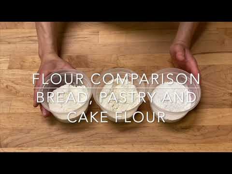 Flour Comparison: Bread, pastry, and cake flour