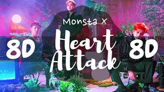 [8D AUDIO] MONSTA X (몬스타엑스) - HEART ATTACK [USE HEADPHONES 🎧] | MONSTA X | 8D