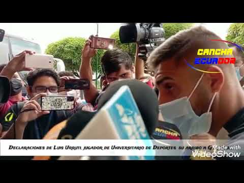 Declaraciones de Luis Urruti, jugador de Universitario de Deportes. su arribo a Guayaquil
