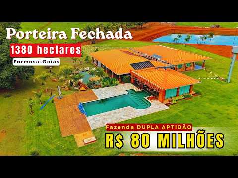 Fazenda de 1.380 hectares em Formosa no Goiás a 80 km de Brasília. Venda de  Porteira Fechada