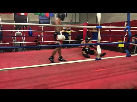 Anthony Ortiz sparring in hartford Boxing center