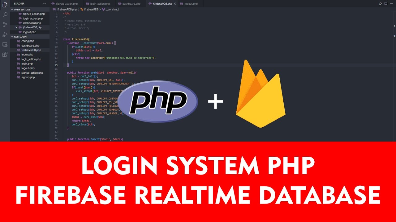 Login System with PHP and Firebase Realtime Database